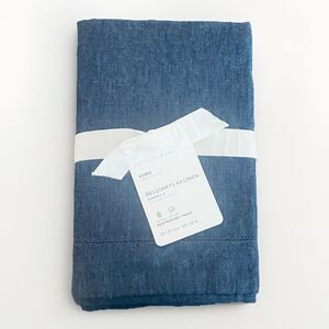 Pottery Barn Belgian Flax Linen Euro Pillow Cover 26x26” Blue ONE Sham NWT